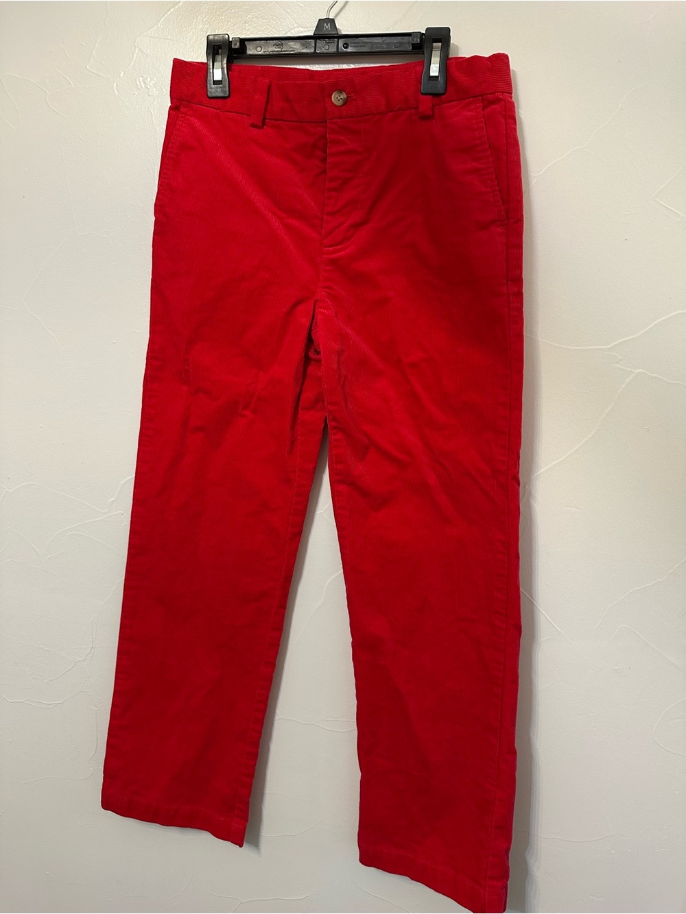 Vineyard Vines Boys Red Corduroy Pants - Straight Leg